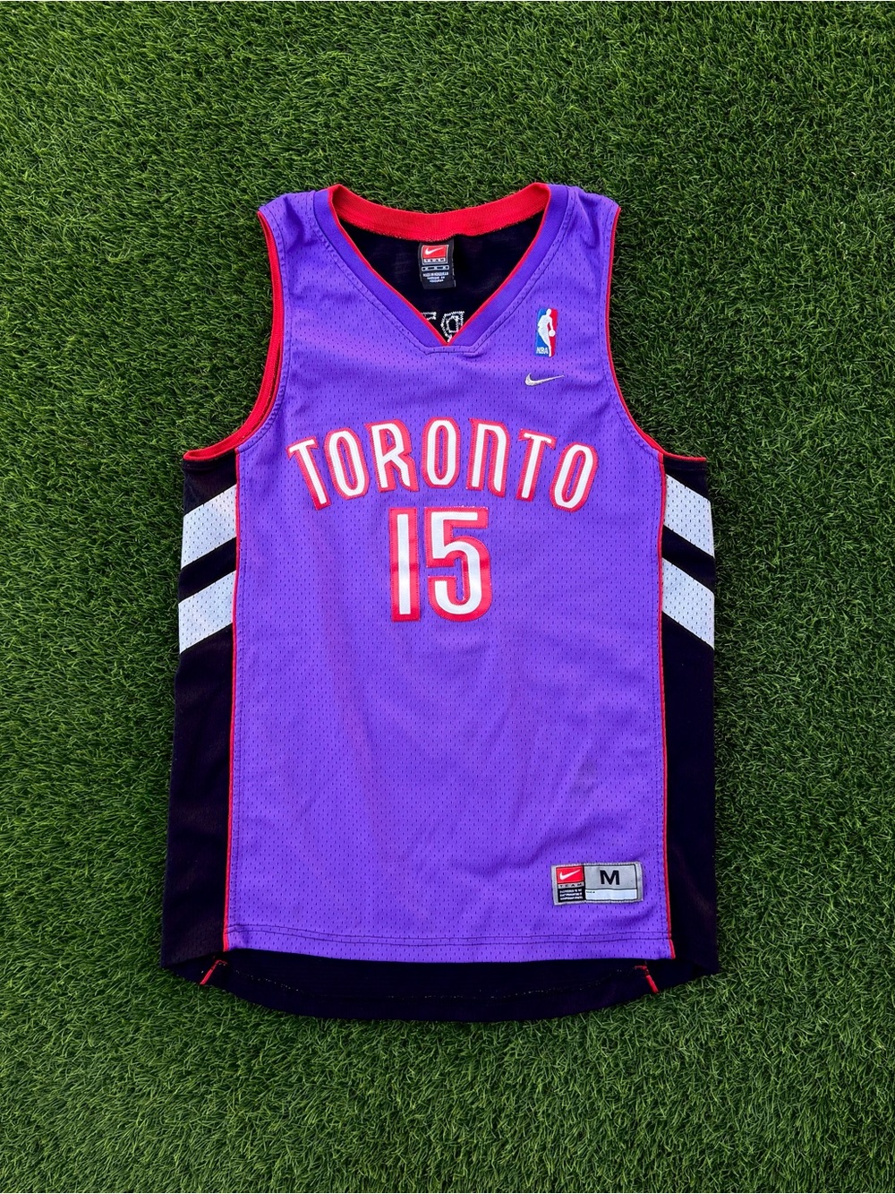 VTG 00s Vince Carter Toronto Raptors Nike Jersey Retro Purple Stitched NBA Sz M